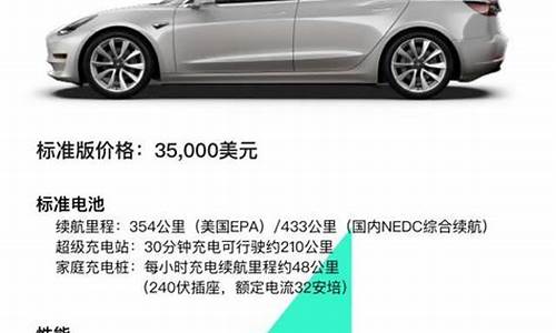 特斯拉参数配置_特斯拉参数配置 model3参数